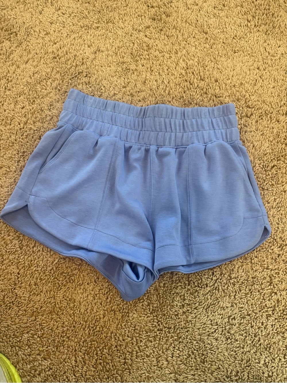 Yogalicious Light Blue Athletic Shorts with Elastic Waist